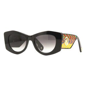 New LANVIN Black Cat Eye LNV638S 001 Sunglasses Women